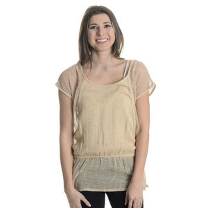 NWT Love Stitch Netted Drop Waist Top
